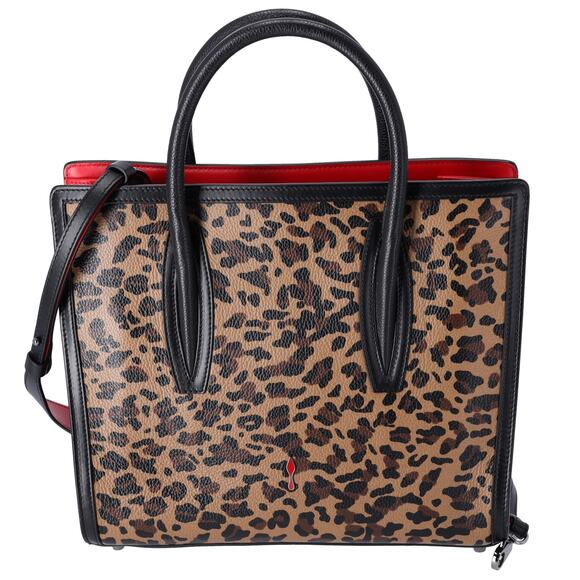 Christian Louboutin Medium Paloma Tote Leopard Printed Leather - Picture 1 of 8